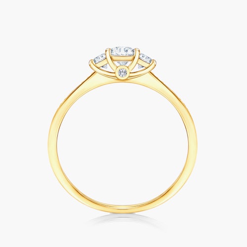 Pierścionek zaręczynowy Dream: złoty, diamenty